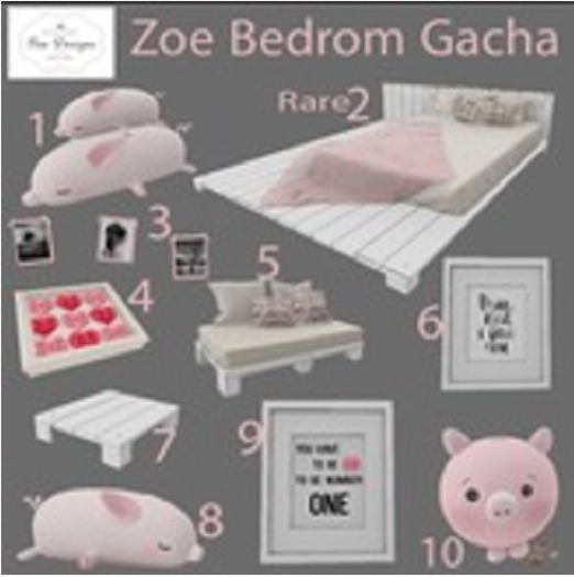 Bee Designs Zoe Bedroom gacha 2 RARE