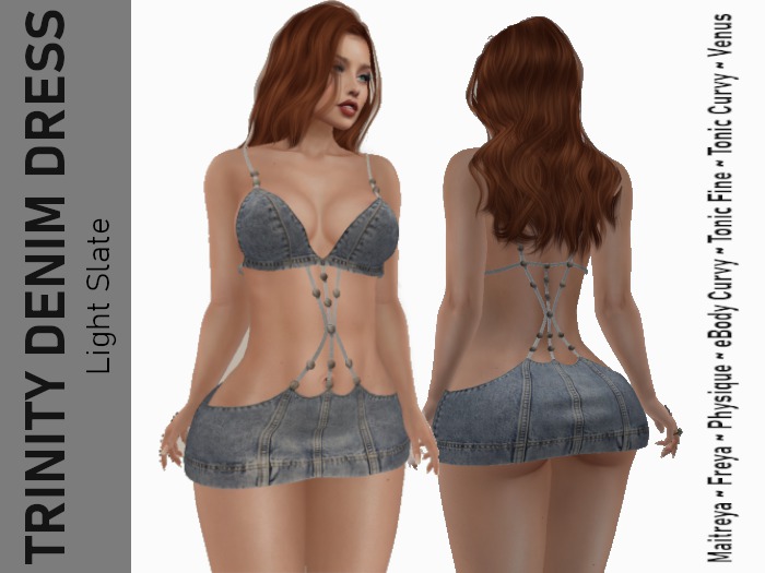 :: RUE :: Trinity Denim Dress - Light Slate