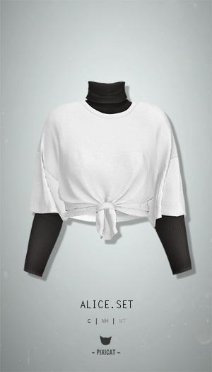 -Pixicat- Alice Set (White)
