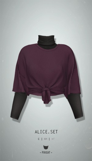 -Pixicat- Alice Set (Plum)