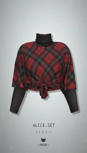 -Pixicat- Alice Set (Plaid)