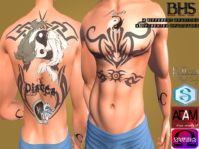 Tattoo Zodiac Piscis OMEGA/BELLEZA/BOM