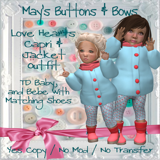 MBB * Love Heart Capri & Jacket Outfit (TDB&Bebe)