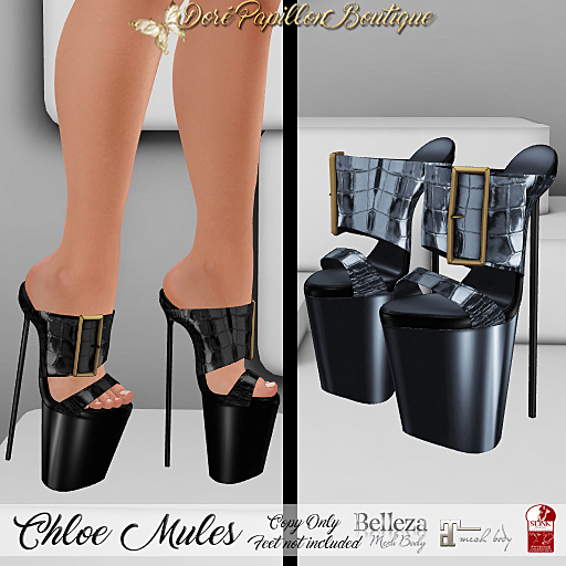 DPB Chloe Mules - Navy * Maitreya*Slink & Belleza* 