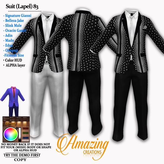 AmAzInG CrEaTiOnS Formal Ballroom Suit (Lapel) 83