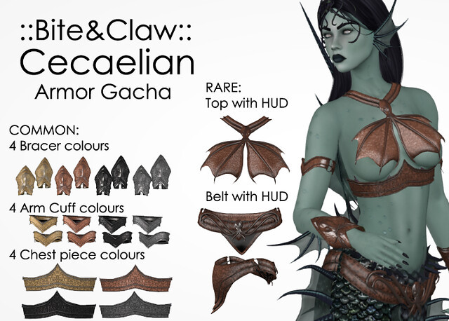 ::B&C:: Cecaelian Armor Gacha FULL SET in RARE
