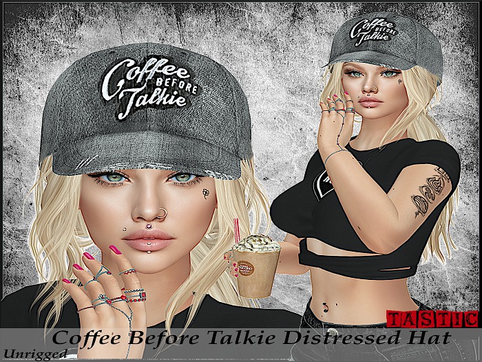 Tastic-Coffee Before Talkie Distressed Hat