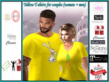 Yellow T-shirts for couples (women + men)