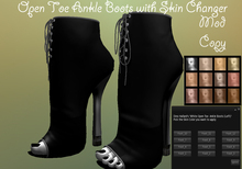 Open Toe Ankle Boot/Shoe *Black