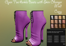 Open Toe Ankle Boot/Shoe *Purple
