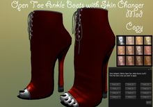 Open Toe Ankle Boot/Shoe *Red Cherry