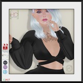 [HC] Pattie Black Wrap Blouse for Slink (inc. Petite), Belleza, Maitreya, eBody, Signature & Tonic