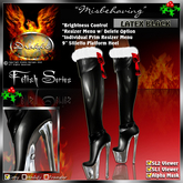 !Drakke! "Misbehaving" Fetish Knee High Boots(Latex Black)  ~ (works with All Viewers, Includes Alpha Masks & Invisis)