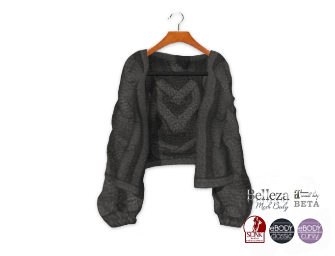 {amiable}Mesh Cable Knit Oversized Cardigan08