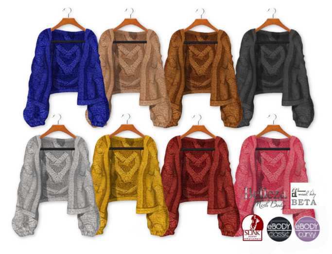 {amiable}Cable Knit Oversized Cardigan(FAT PACK)