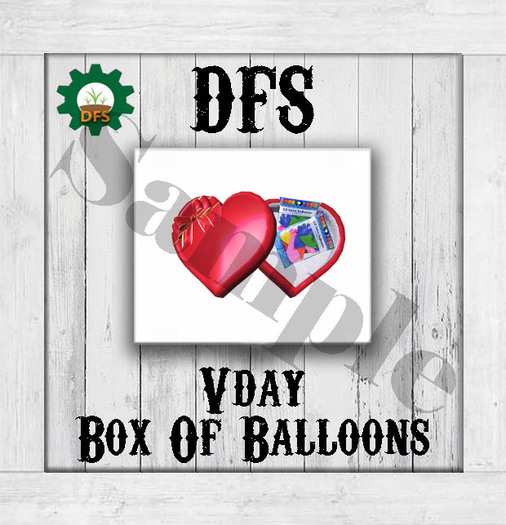 THF WHITE DFS Vday Box Of Balloons