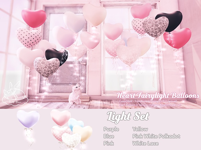 +Half-Deer+ Heart Fairylight Balloons [Light Set]