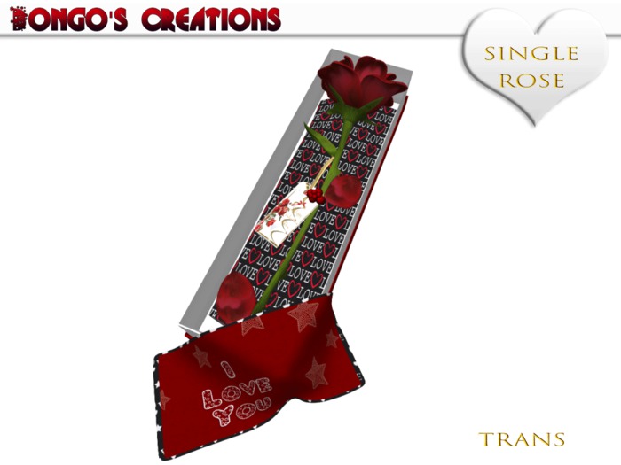 BMC560 - HAPPY VALENTINE'S DAY - BEAUTIFUL SINGLE RED ROSE IN A BOX.