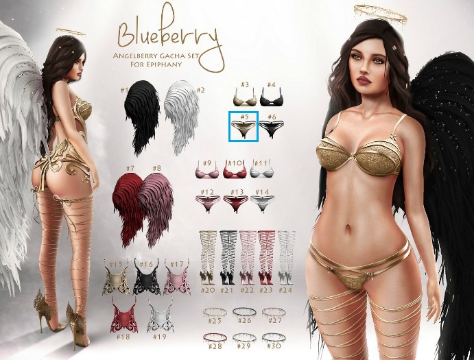 #5 Blueberry - Angelberry - RARE - Panties - Shine *Maitreya*