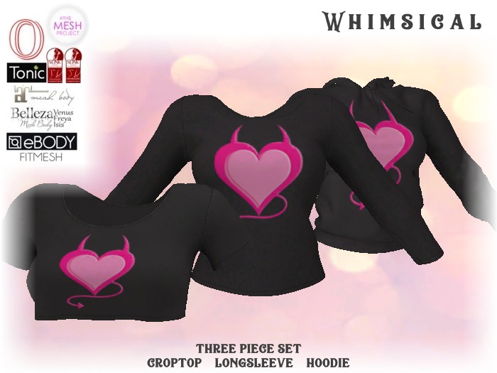 [Whimsical] Girl's Mesh Tops - Wicked Heart