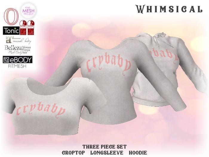 [Whimsical] Girl's Mesh Tops - Cry Baby