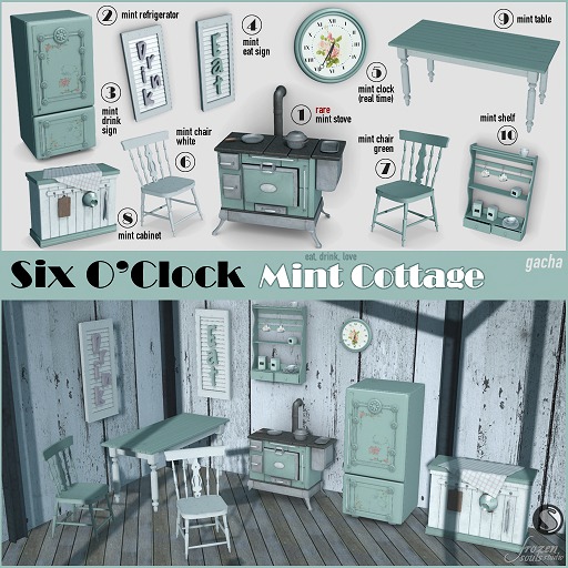 !six o'clock! mint table
