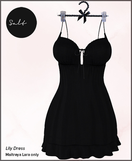  .SALT - LILY DRESS - BLACK [WEAR] 