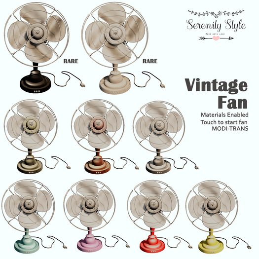 Serenity Style- Vintage Fan White RARE