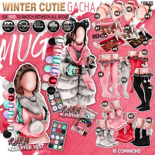 Mug - Winter Cutie - #13 Ruffle Socks Red