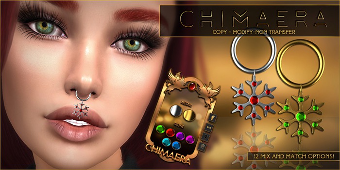 CHIMAERA - 'Snowflake'  Nosering *Add Me*