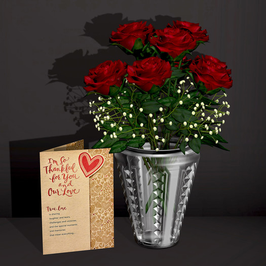 {OBD} Rose Bouquet & Card [BOXED]