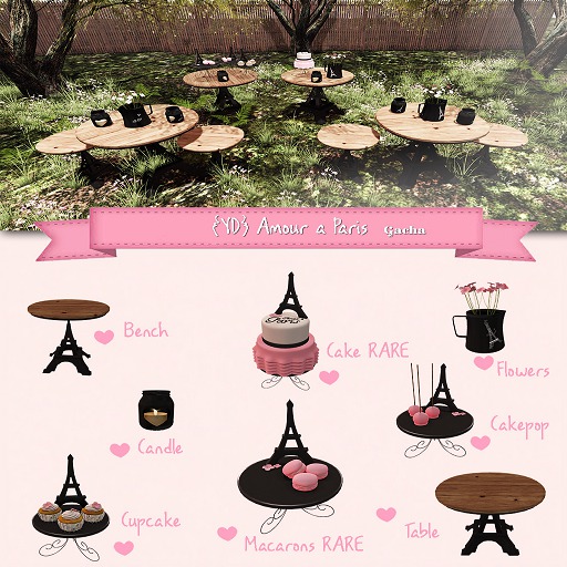 {YD} Amour a Paris  Full Set inc 2 RARES