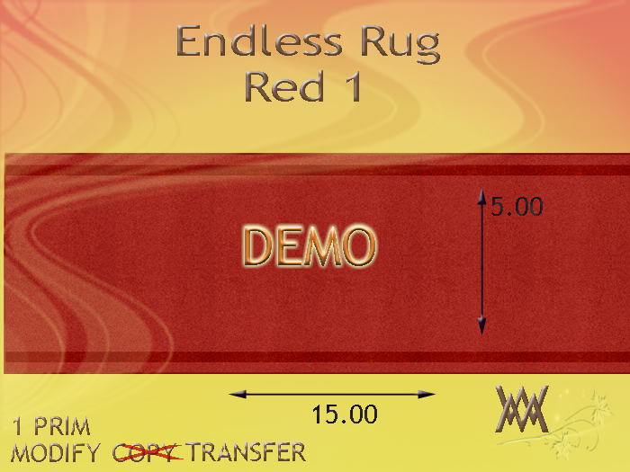 Rug Endless Red 1 by Wild Motley DEMO