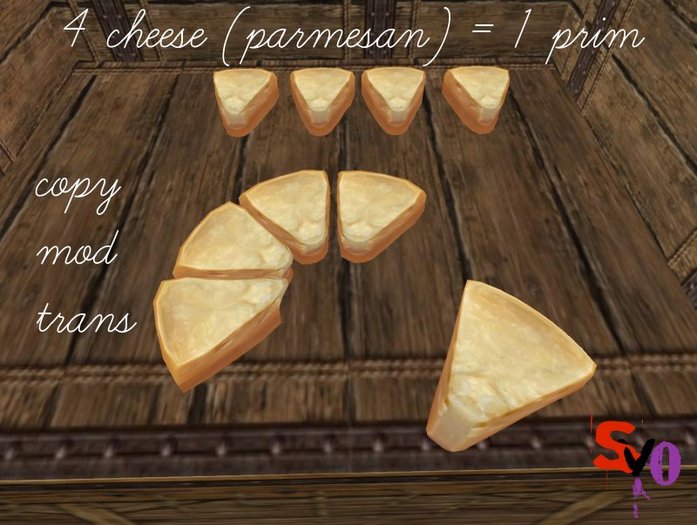 4 parmesan = 1 prim in 2 different shape FULL PERM