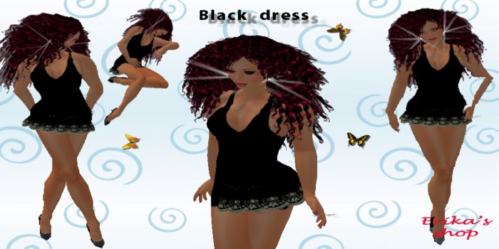 Black mini dress