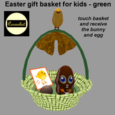 Easter gift basket for kids - green