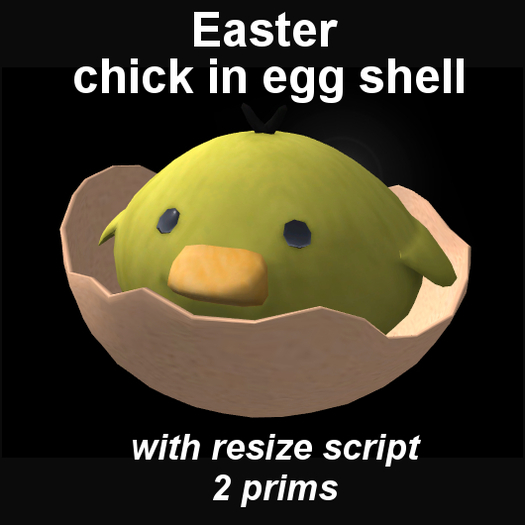 Easter - chick in egg shell (with resize script)
