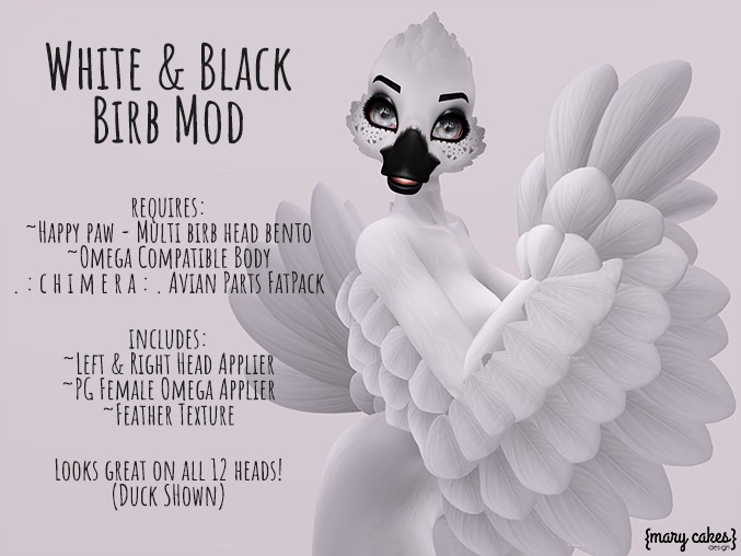 {MC} White & Black Birb Mod boxed