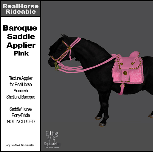 *E* RHR - Baroque Saddle Applier - Pink [Add & Click]