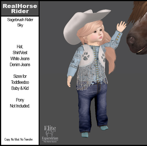 *E* Sagebrush Rider TD Baby & Kid [Add & Click] Sky