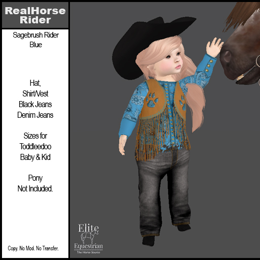 *E* Sagebrush Rider TD Baby & Kid [Add & Click] Blue