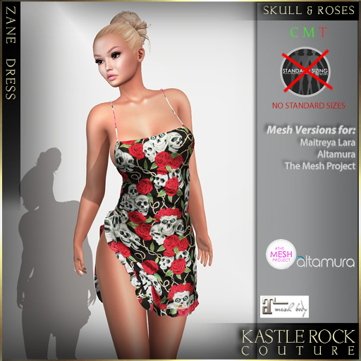 :KR: Zane Dress - Skull n Roses (Add Me)