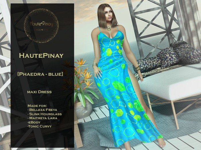 HautePinay [PHAEDRA BLUE] Maxi Dress III