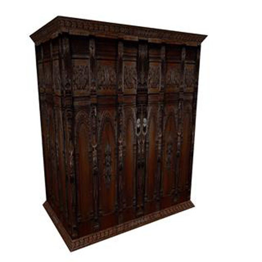 Boromir Castle Armoire with opening doors and shelf