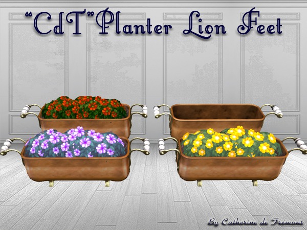 Planter lion feet