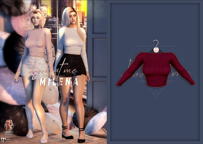Look At Me. Milena : Sweater - burgundy