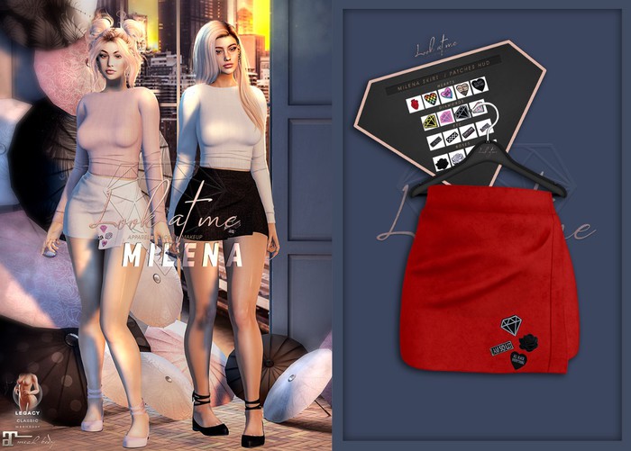Look At Me. Milena : Skirt - red