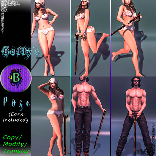 Belly's Cane poses (Cane Included)