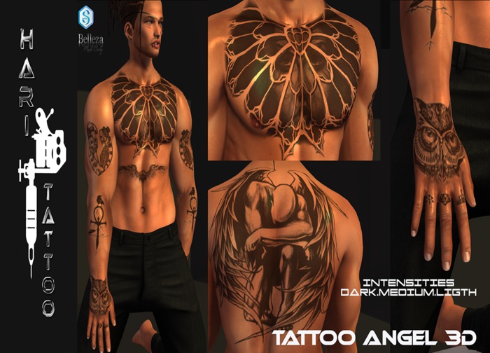 HARI TATTOO ANGEL 3D 