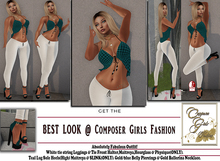 !CGF-*Isla White & Teal * Leggings Outfit